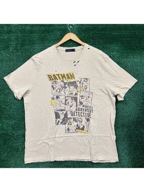 DC Comics Batman beige Distressed T-Shirt Size XXL